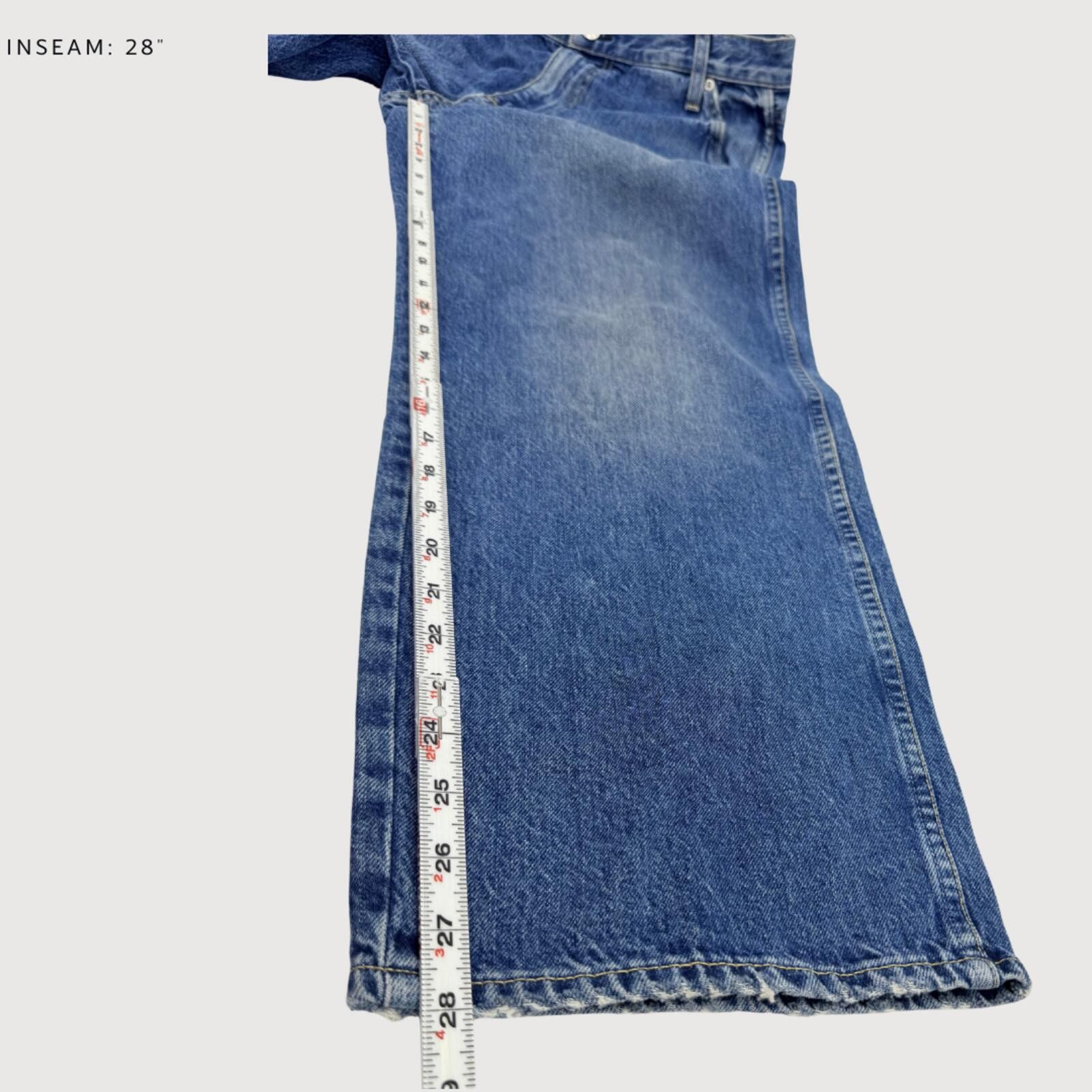 AMOMENTO AMO Jocelyn Shaped Trouser Jeans Medium Wash 28 Size 28" / US 6 / IT 42 - 8 Thumbnail