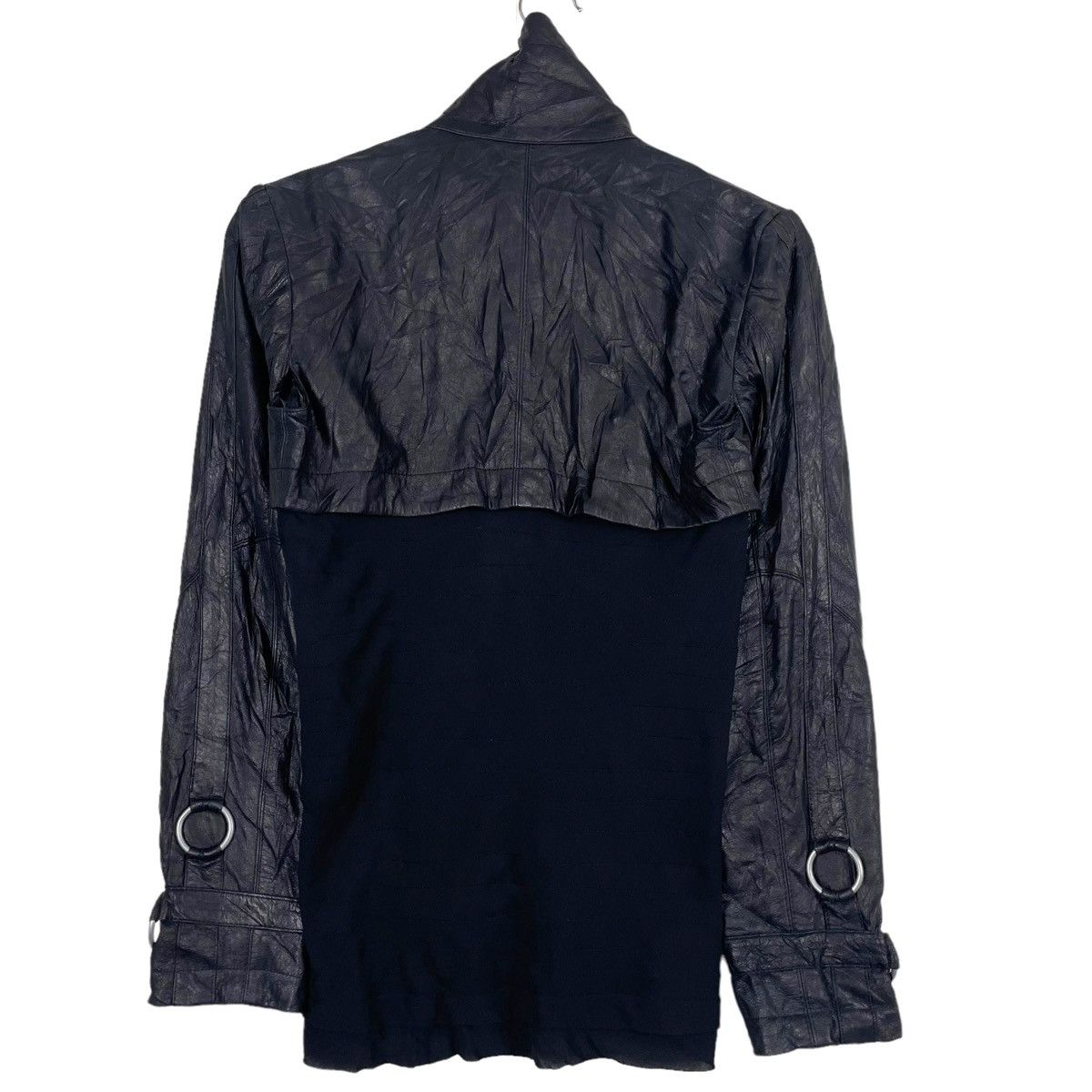 Angelos Frentzos 💥ANGELOS FRENTZOS LEATHER LINEN JACKET Size M / US 6-8 / IT 42-44 - 7 Thumbnail