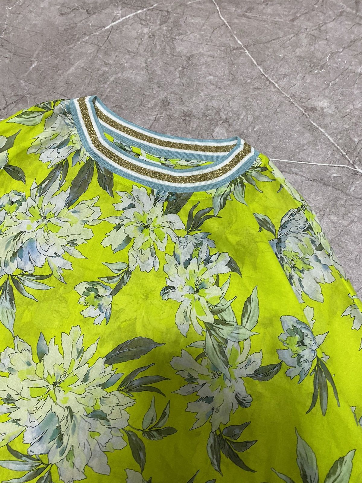 Designer Emily Van Den Bergh Blouse Tunic Floral Over Print Oversized Size L / US 10 / IT 46 - 4 Thumbnail