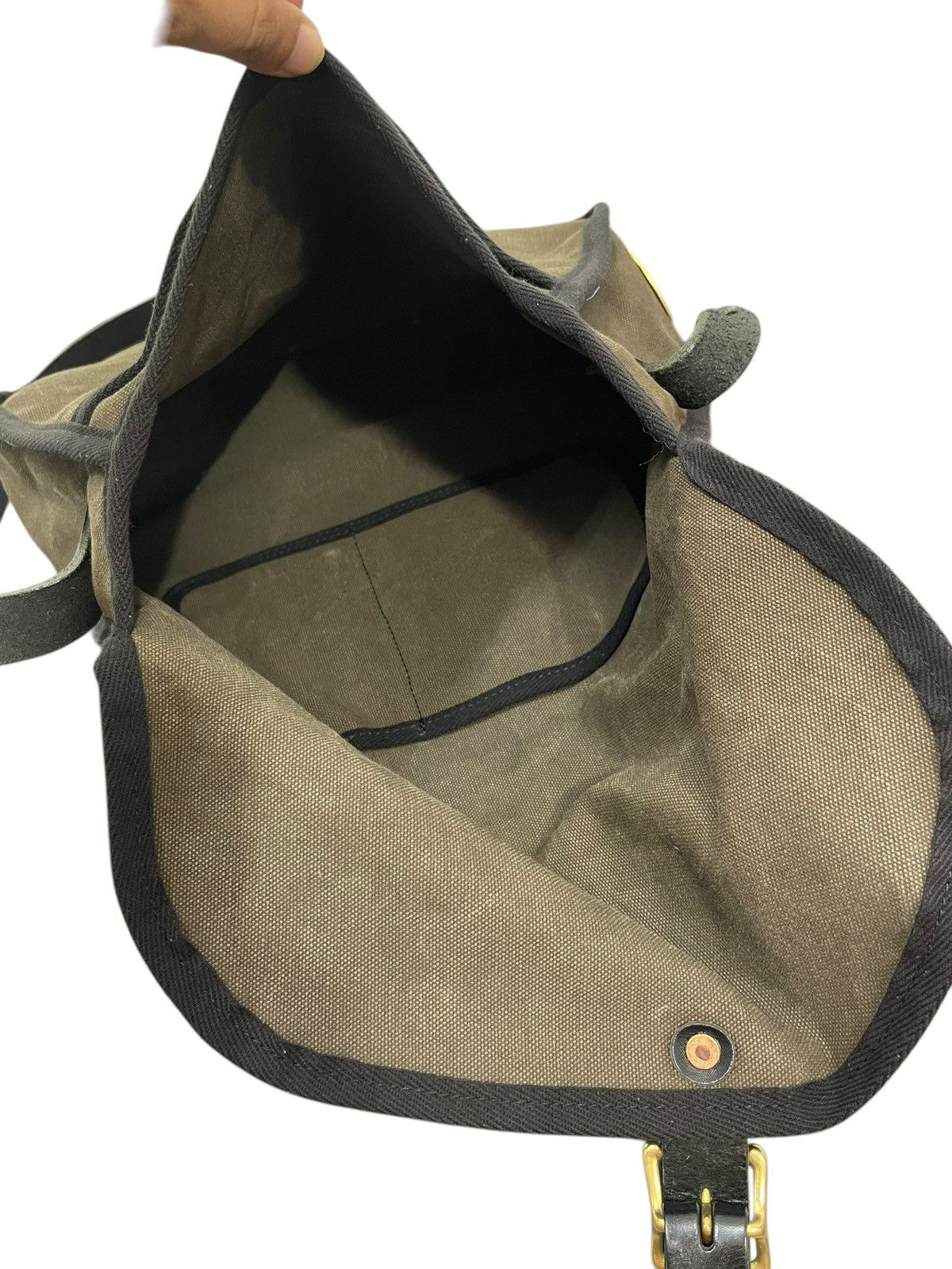 Comme des Garcons × Stussy Leather Canvas Slow Japan Messenger Bag julius amir 1🟩2 Size ONE SIZE - 14 Thumbnail