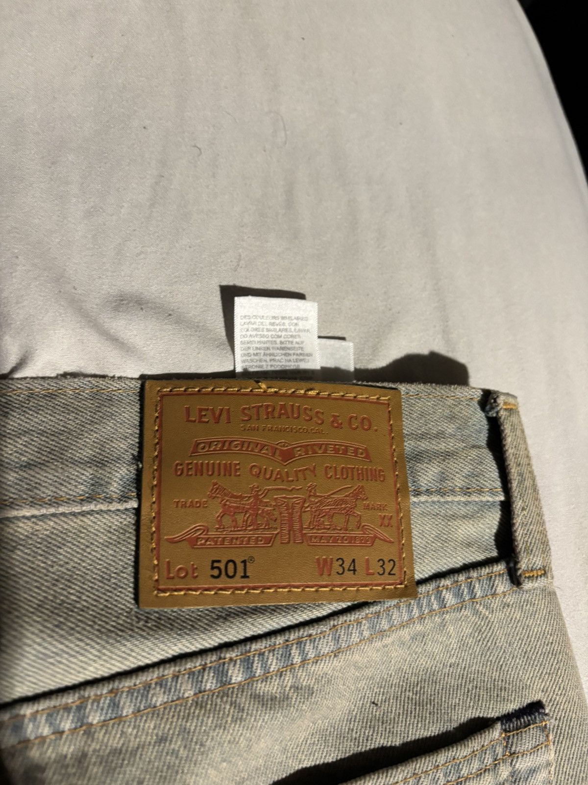 Levi's Levi's light wash 501 jeans Size 34 X 32 Size US 34 / EU 50 - 3 Thumbnail