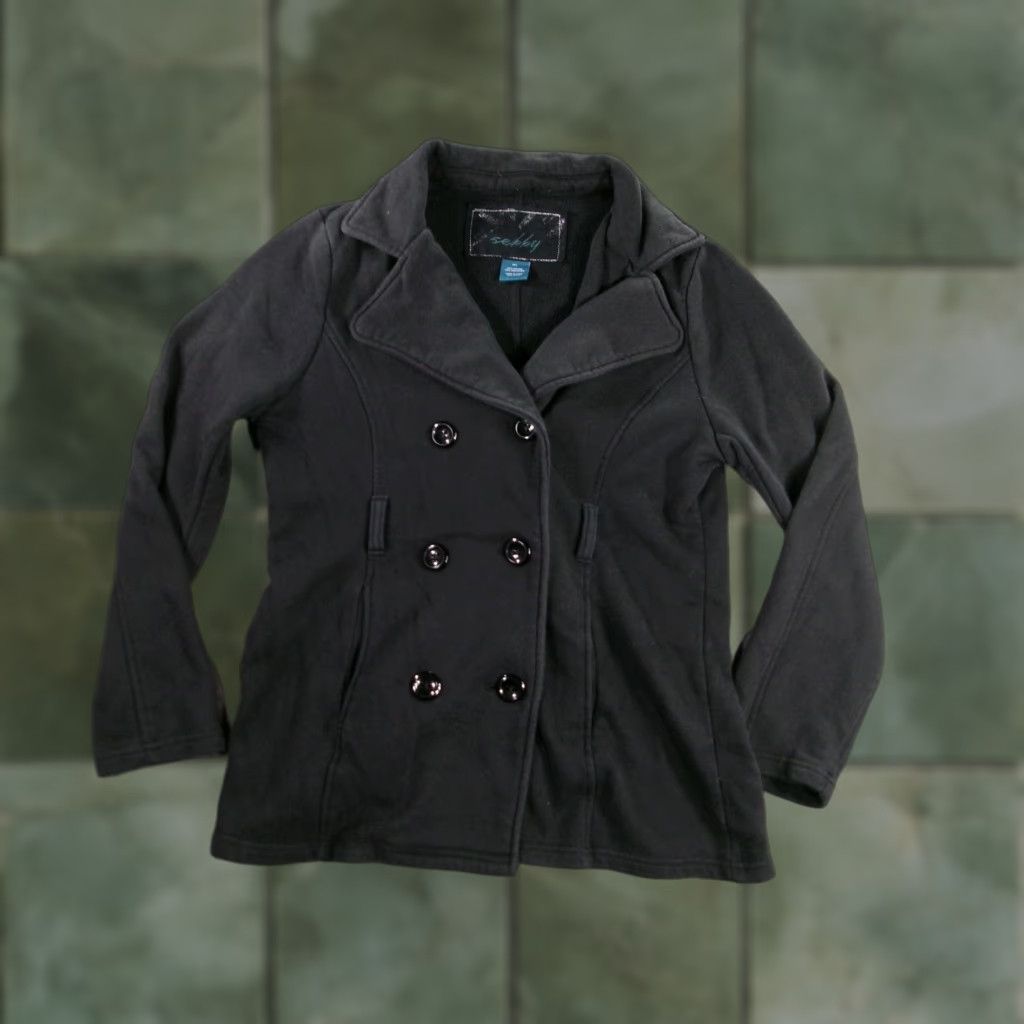 Vintage Sebby Jacket Womens XL Black Double Breasted Notched Collar Classic Business Size XL / US 12-14 / IT 48-50 - 1 Thumbnail