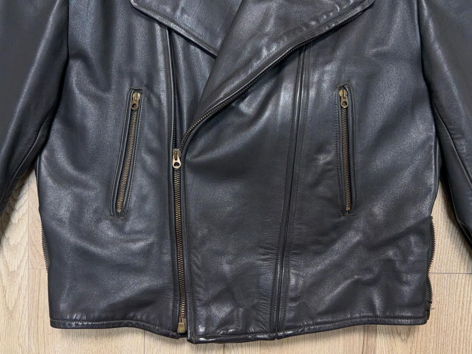 The Unbranded Brand Vintage Mens 1960-70s German Leather Jacket Motorcycle Biker Size US L / EU 52-54 / 3 - 2 Thumbnail