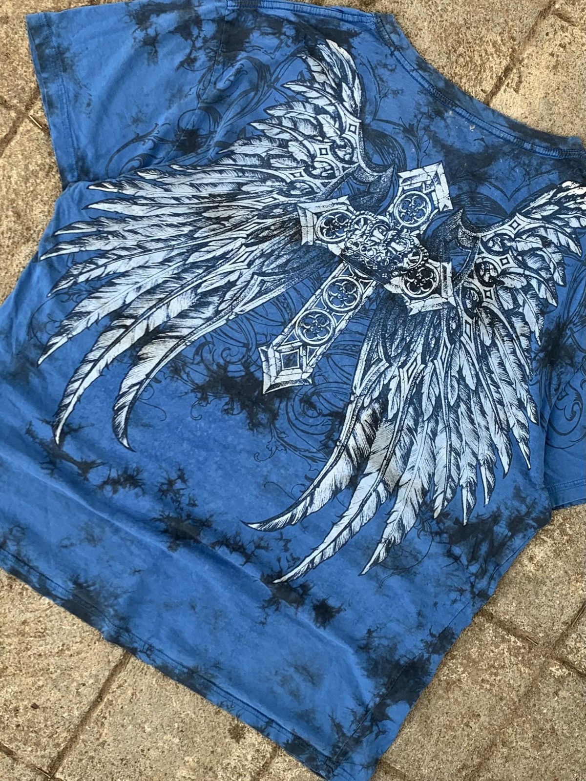 Affliction Y2K Warehouse One “Federation of Souls” Distressed Shirt Size US XXL / EU 58 / 5 - 6 Thumbnail