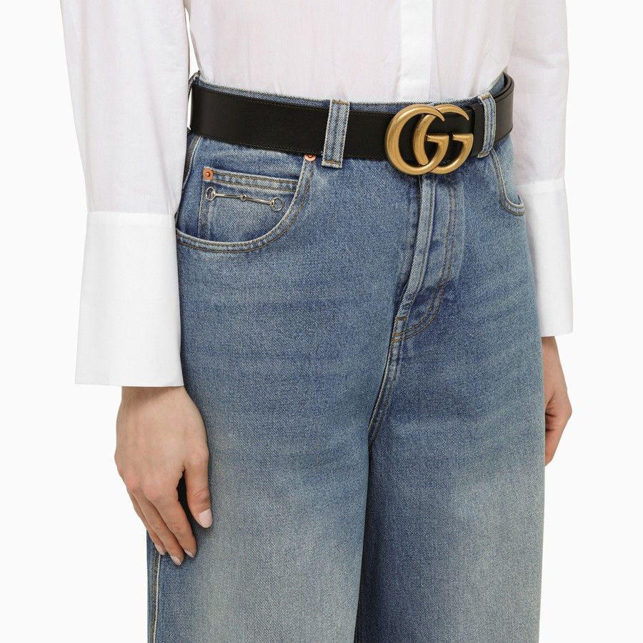 Gucci o1d2blof0824 Size: 75 / Belt With Double G Buckle in Black Size ONE SIZE - 2 Thumbnail