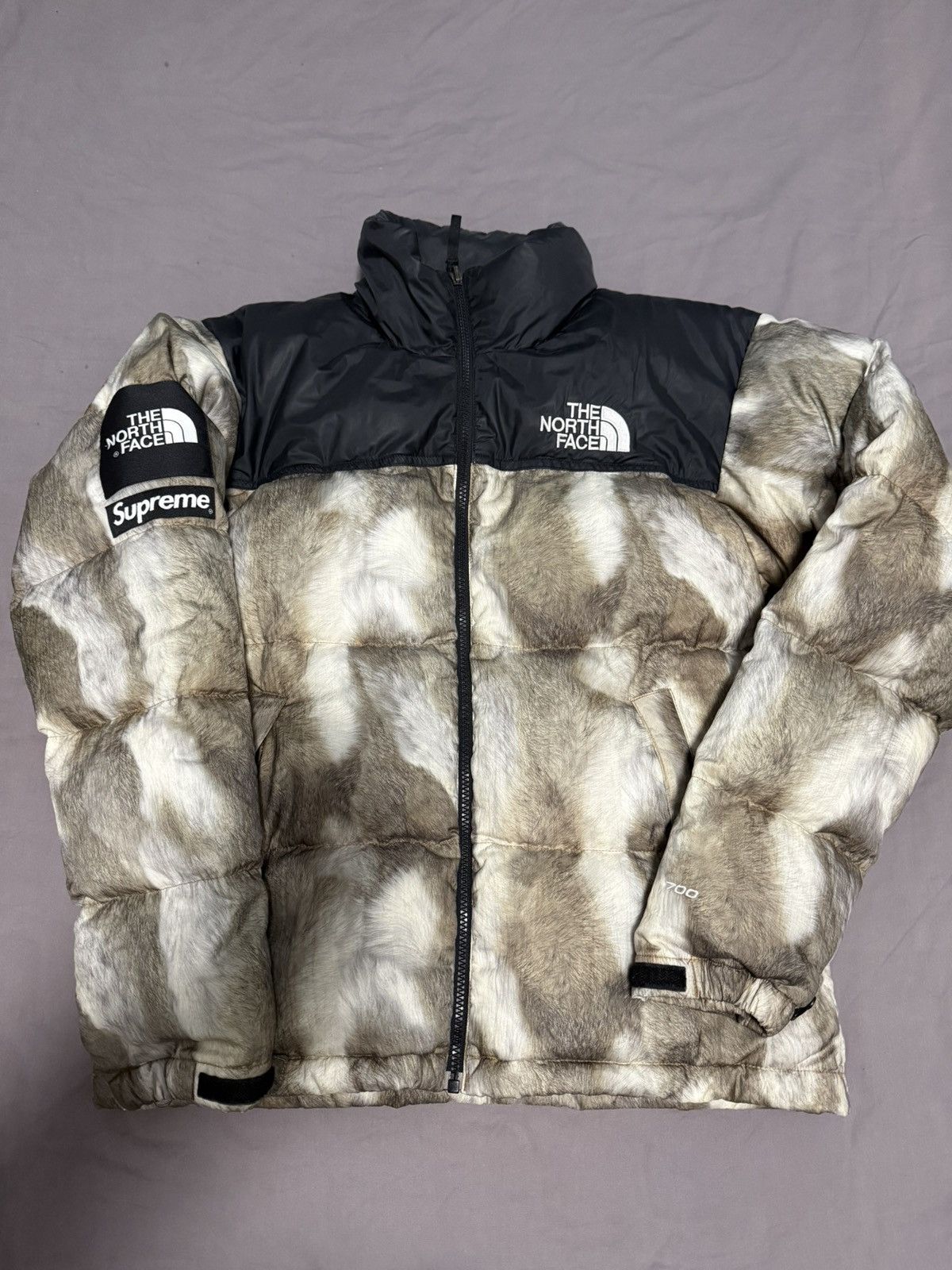 The North Face Supreme tnf North face Fur print nuptse jacket Size US S / EU 44-46 / 1 - 1 Thumbnail