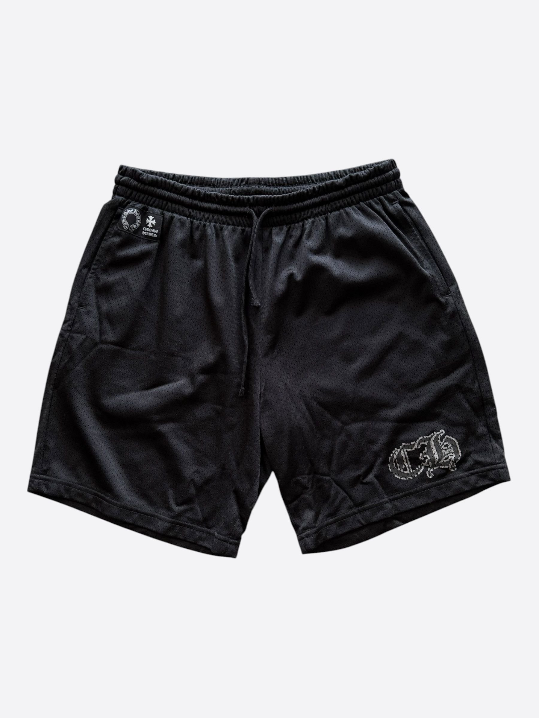 Chrome Hearts Chrome Hearts Black & White Logo Mesh Shorts Size US 34 / EU 50 - 1 Thumbnail