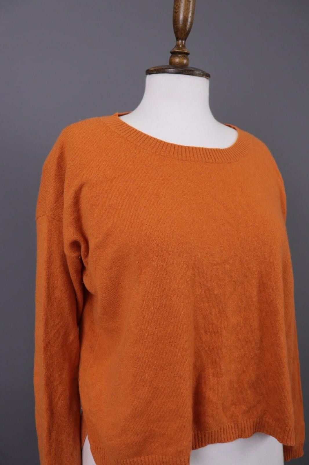 Designer Bitte Kai Rand Orange Cashmere Knit Relaxed Sweater Size L Size L / US 10 / IT 46 - 3 Thumbnail