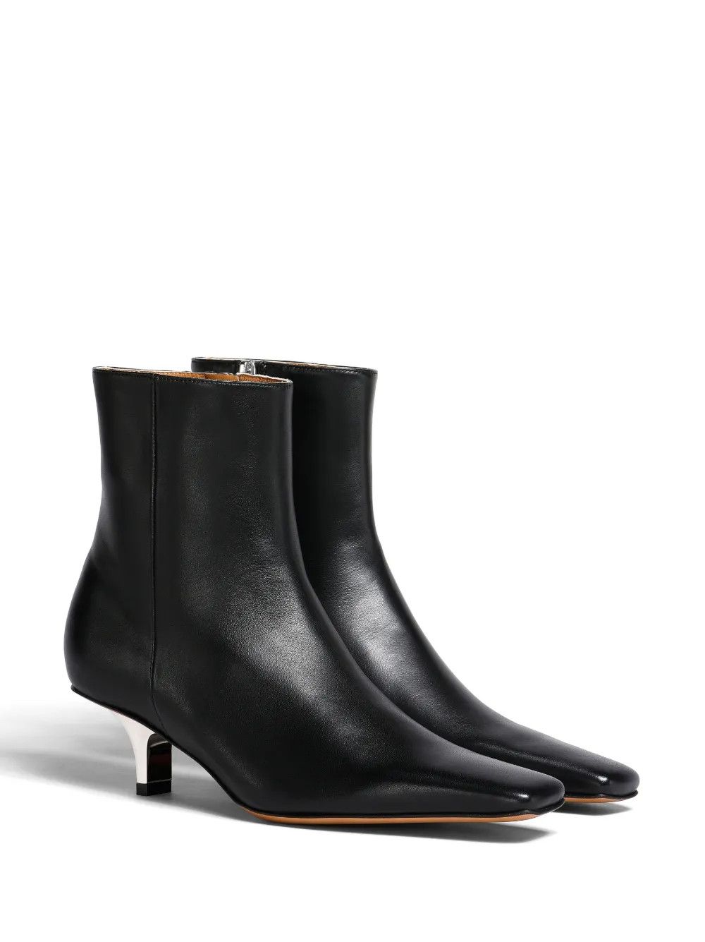 Marni o1y1025 Leather Ankle Boots in Black Size US 8 / IT 38 - 2 Thumbnail