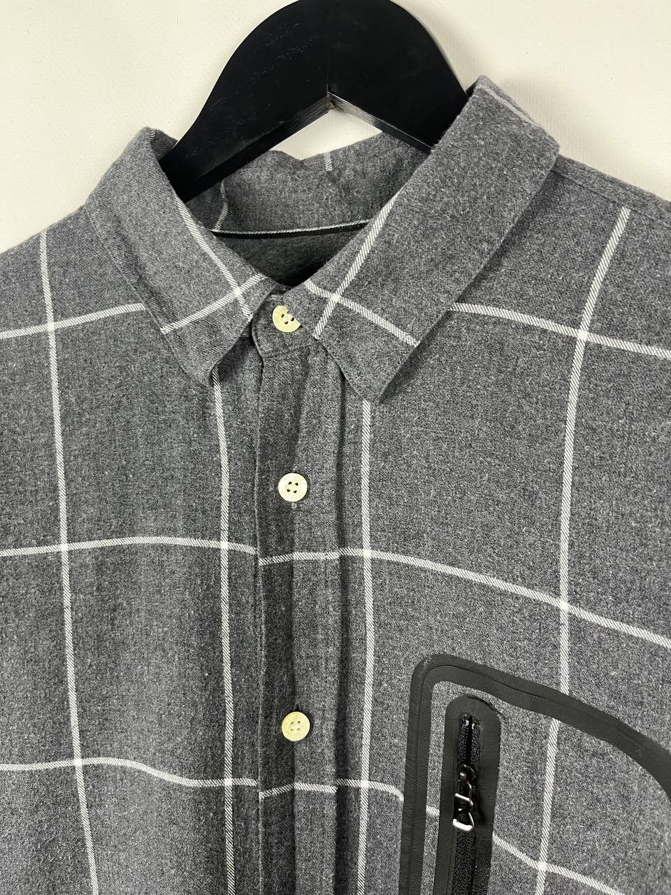 Bogner Bogner Men's Gray Plaid Flannel Shirt Size US L / EU 52-54 / 3 - 3 Thumbnail