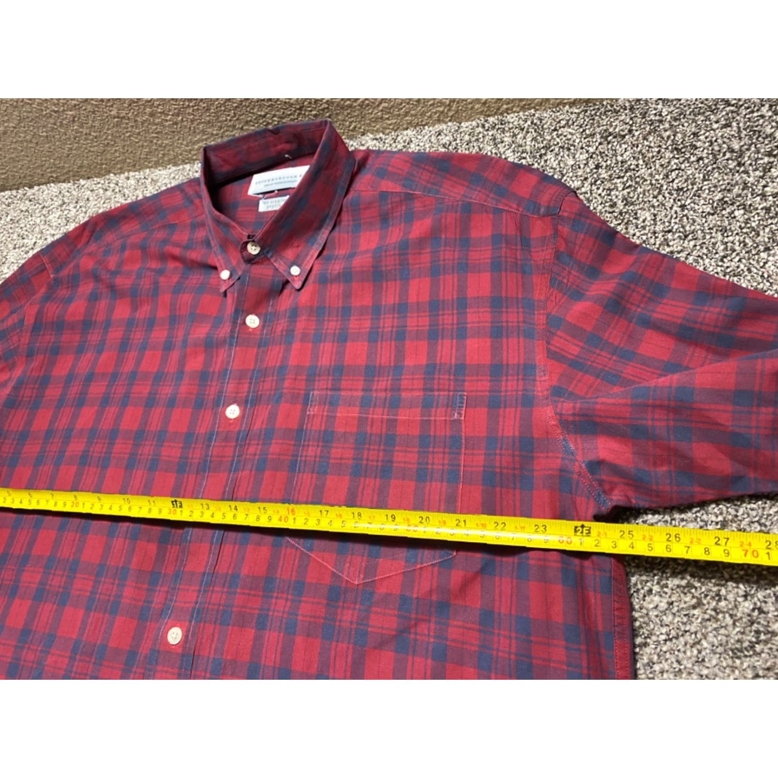 Bloomingdale's Peterborough Row Shirt Mens Large Red Plaid 60 Singles Poplin Bloomingdale London Size US L / EU 52-54 / 3 - 5 Thumbnail