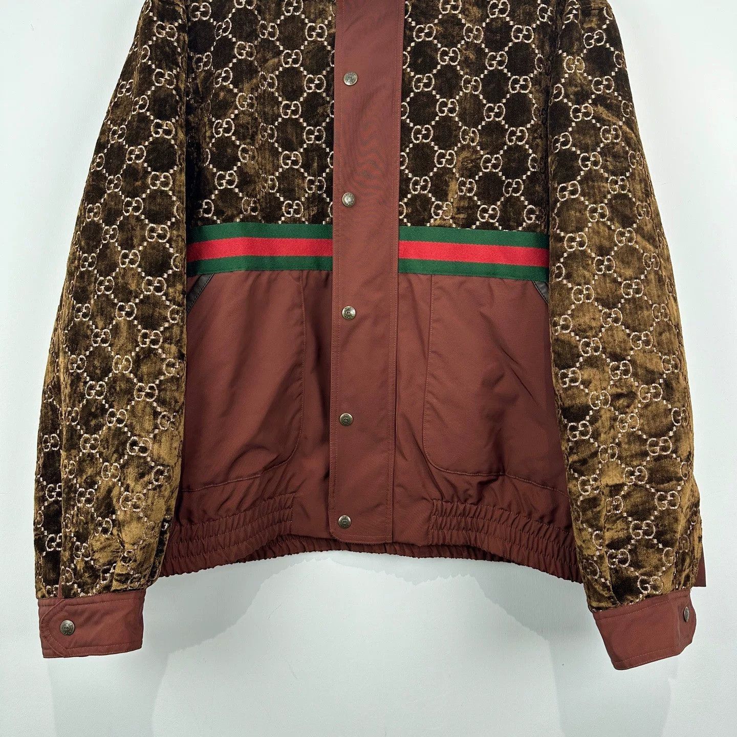Gucci Gucci Velvet Monogram Embroidered Jacket Size US XXS / EU 40 - 4 Thumbnail