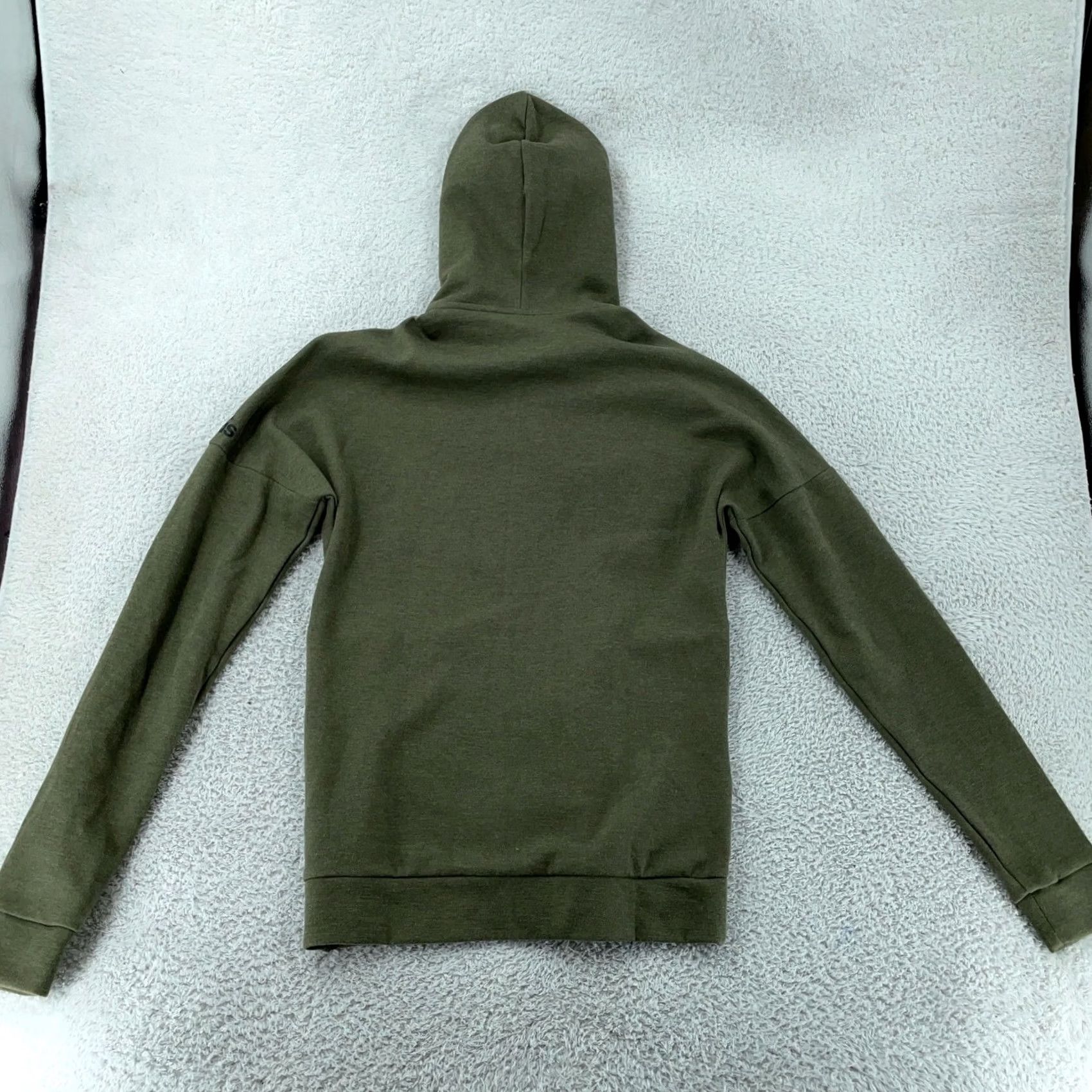 Adidas Adidas Hoodie Mens S Olive Green Full Zip Sweatshirt Drawstring Logo DU1537 Size US S / EU 44-46 / 1 - 6 Thumbnail