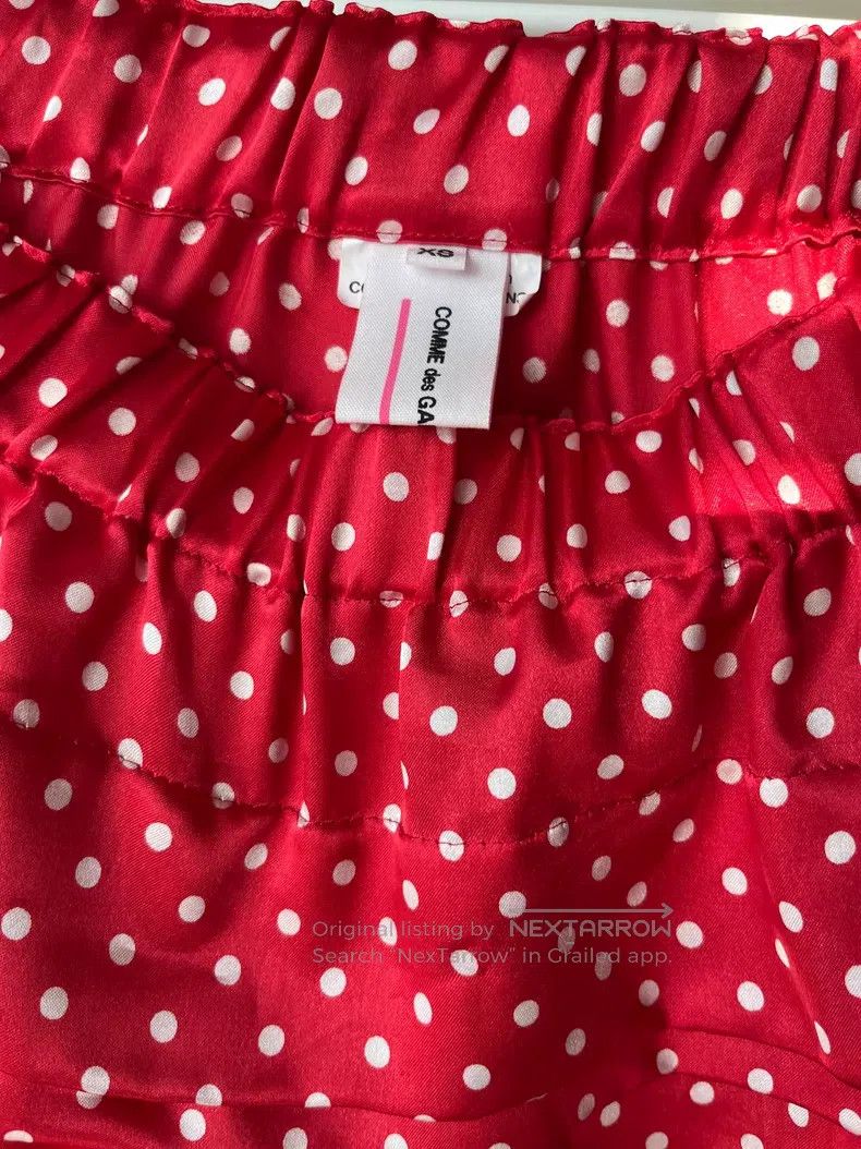 Comme des Garcons Comme Des Garcons size XS Red Polka Dot Asymmetrical Midi S Size 23" - 5 Thumbnail