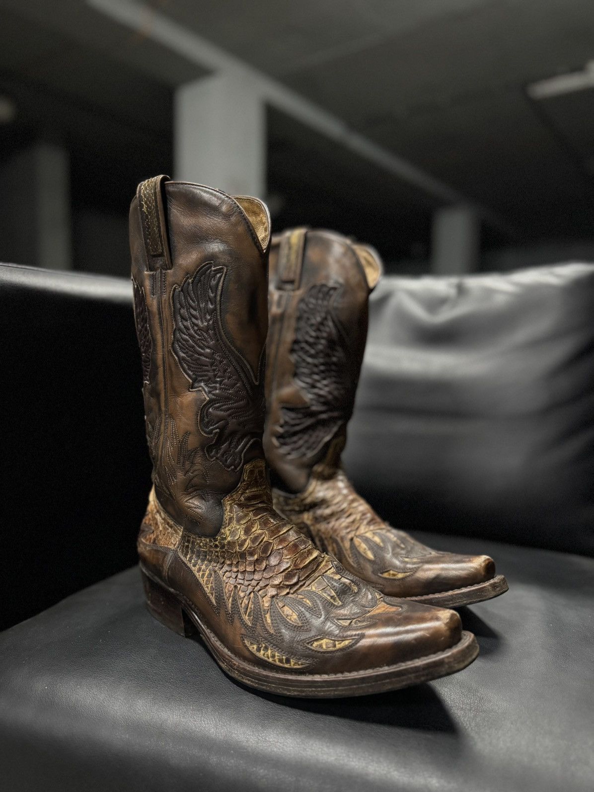 Sancho Boots Sancho Mexico Vintage Western Cowboy Python Boots Size US 7 / EU 40 - 5 Thumbnail