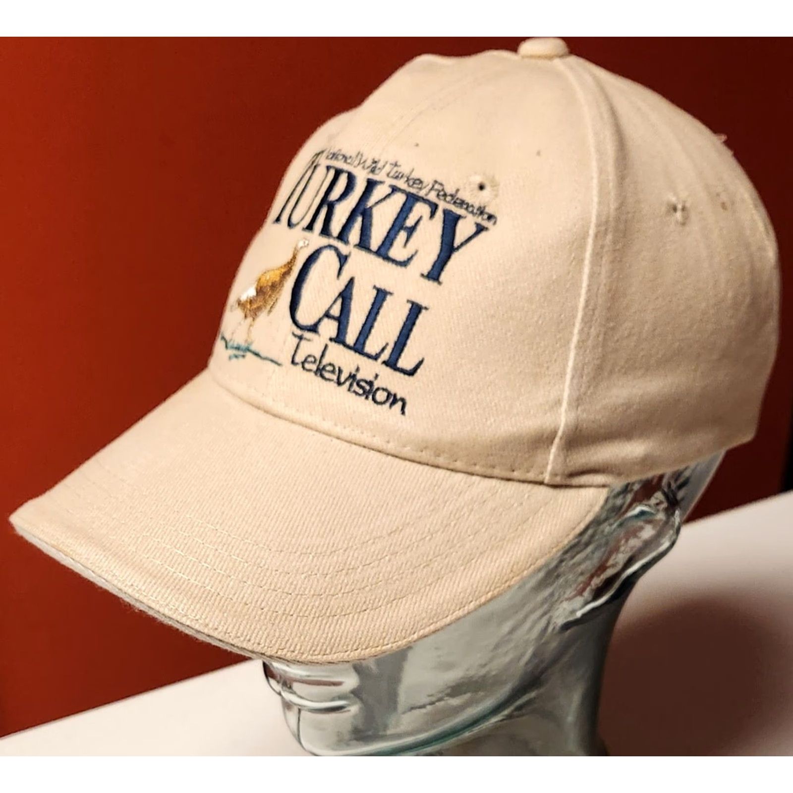 Vintage VINTAGE Natural Limits Turkey Call Television Hat Cap NWTF Hunting Adjustable Embroidered Baseball Cap Mens Beige Twill Cotton Cap Size ONE SIZE - 2 Thumbnail