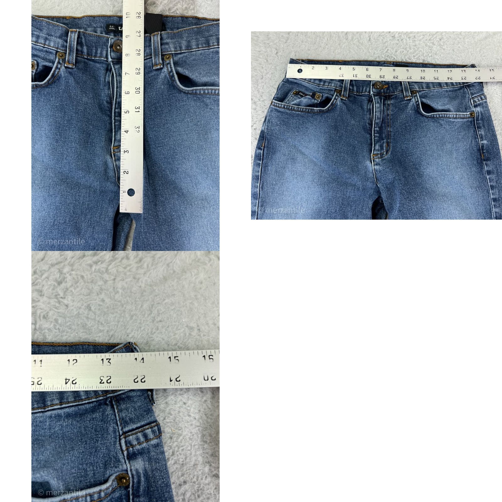 DKNY VINTAGE DKNY Jeans Womens 6 Blue Denim Bootcut 5-Pocket Design Zip Inseam 30 in Medium Wash Size 28" / US 6 / IT 42 - 9 Thumbnail