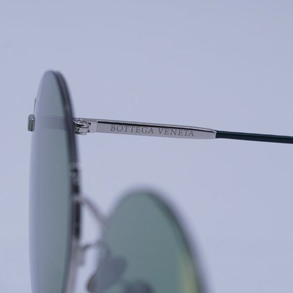 Bottega Veneta Bottega Veneta BV0246S 004 Sunglasses Silver Round Frame Size ONE SIZE - 8 Thumbnail