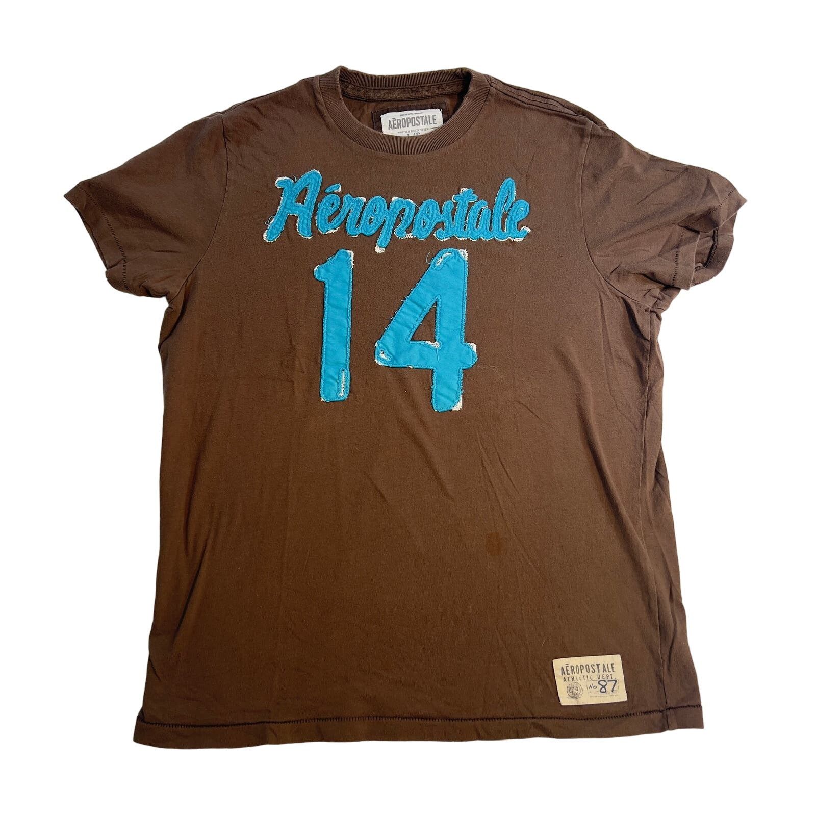 Aeropostale Aeropostale 1987 Varsity T-Shirt Woman L Distressed Vintage Size L / US 10 / IT 46 - 1 Thumbnail