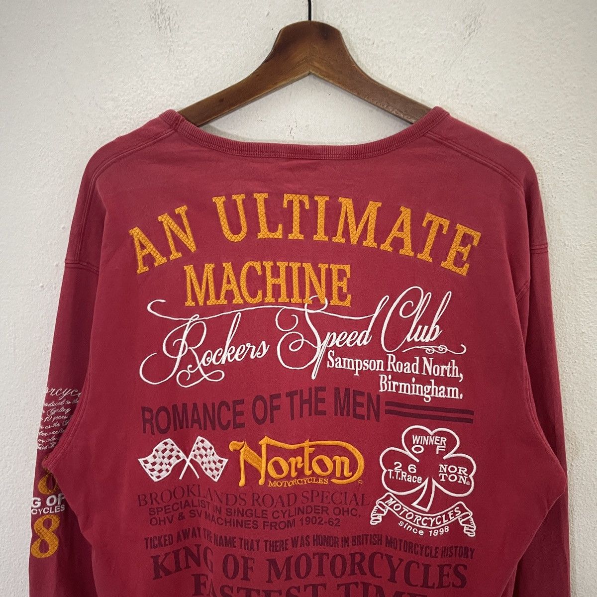 Norton Vintage Norton Motorcycles Embroidered Big Logo Tee Size US M / EU 48-50 / 2 - 4 Thumbnail