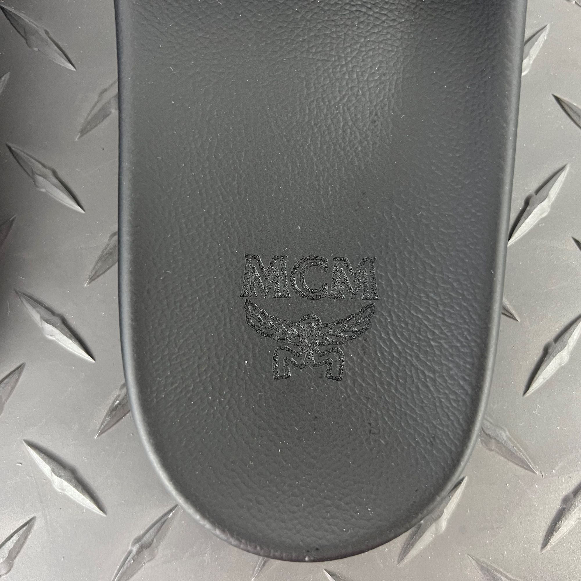 MCM MCM Black/Green Monogram Print Rubber Slides US 9 EU 42 Size US 9 / EU 42 - 4 Thumbnail