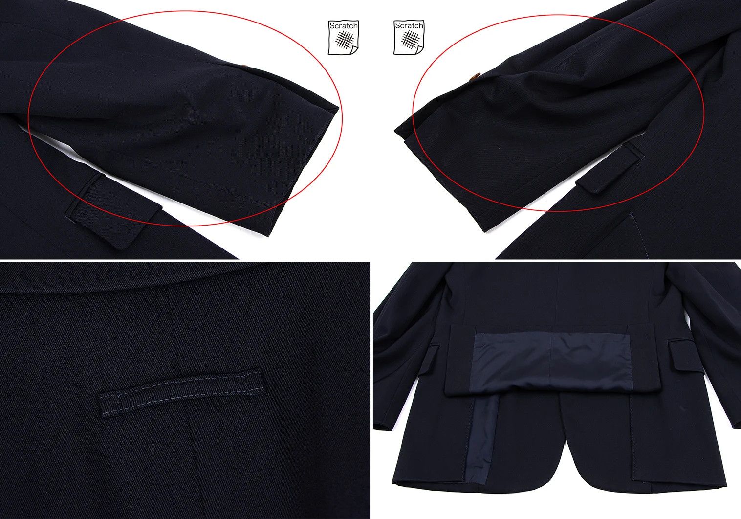 Jean Paul Gaultier Wool Peak Lapel Jacket in Navy, Size 48 Size US M / EU 48-50 / 2 - 16 Thumbnail