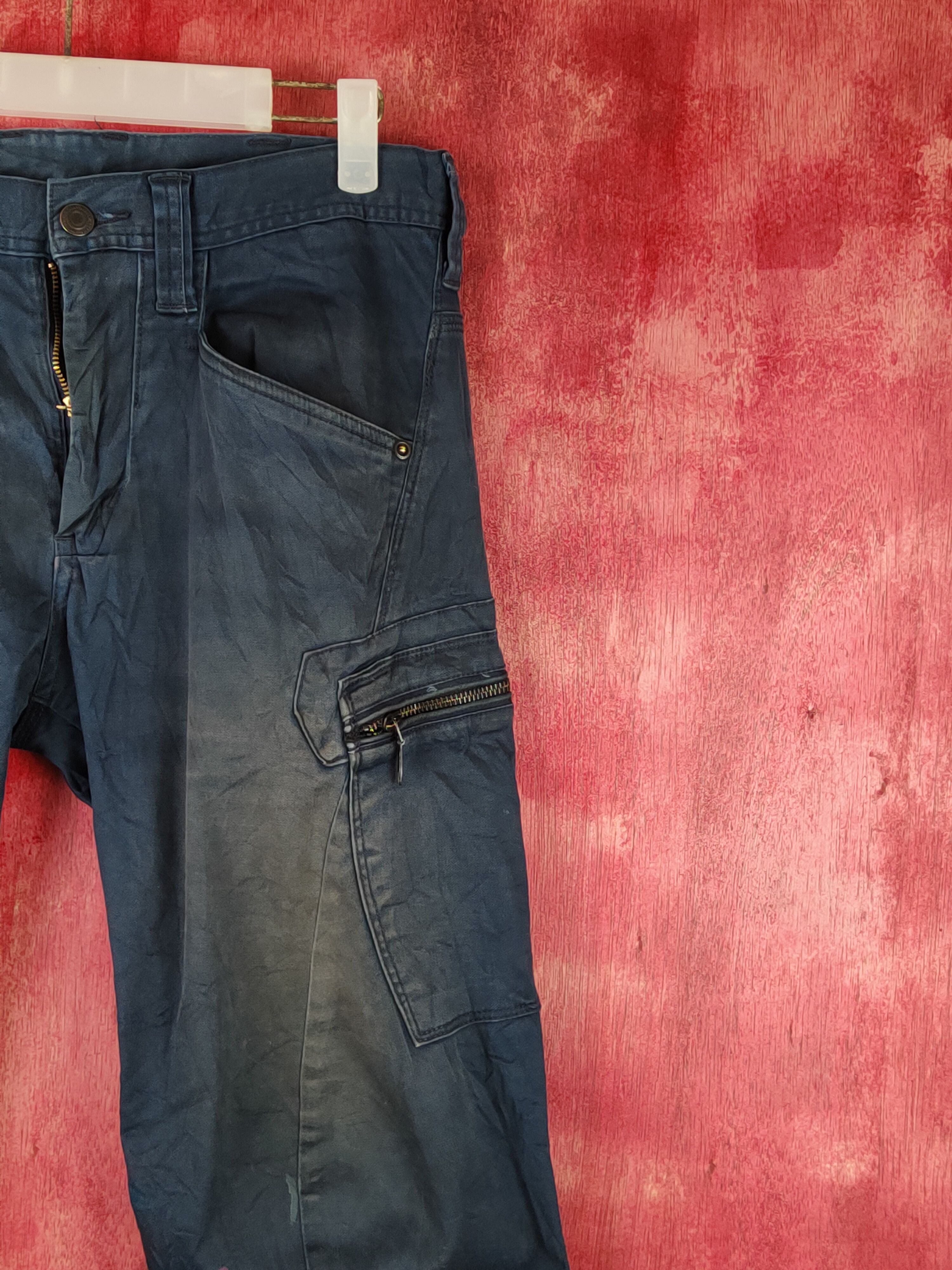 Japanese Brand Evenriver Dark Blue Multipocket Tactical Cargo Pants #S1449 Size US 32 / EU 48 - 5 Thumbnail