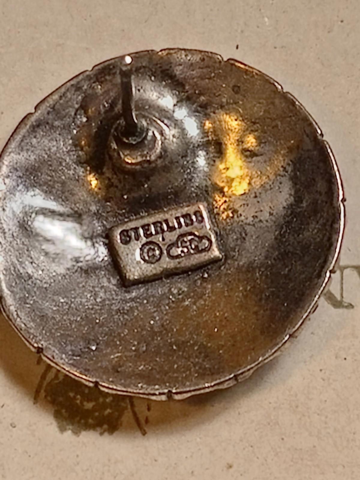 Other Vintage Silver Cloud Sterling Burst Earrings 3/4" Size ONE SIZE - 6 Thumbnail
