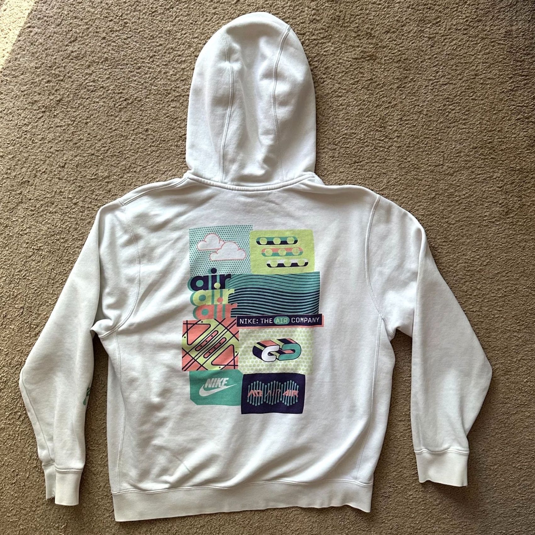 Nike Nike Sweatshirt Mens Pullover Hoodie Logo White Large Size US L / EU 52-54 / 3 - 2 Thumbnail