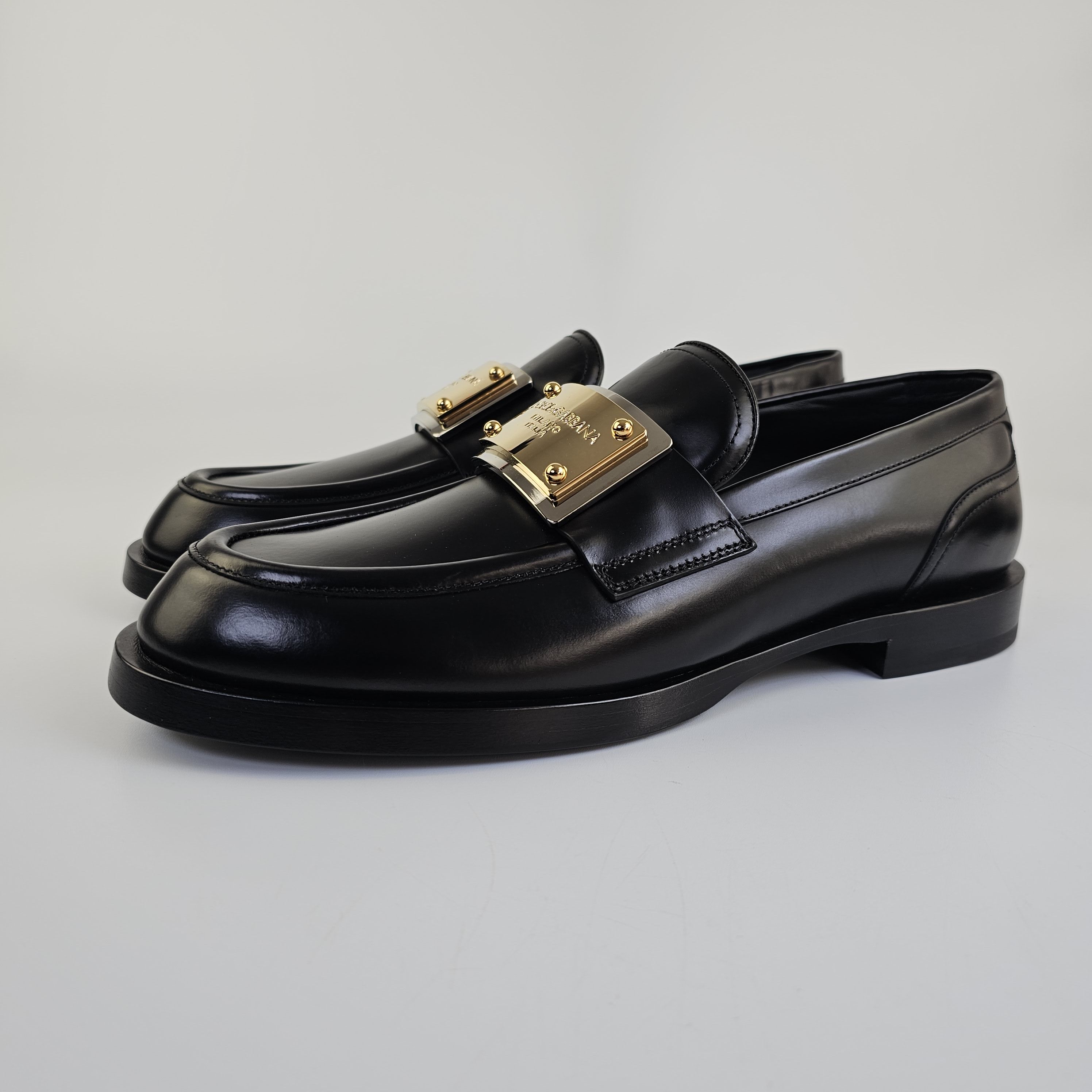Dolce & Gabbana Dolce&Gabbana Plaque Black/Gold Leather  display picture 2