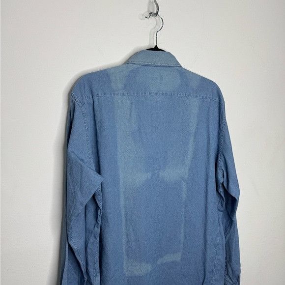 Ermenegildo Zegna Zegna Bleached Button-Up Denim Shirt Blue Men’s XL Size US XL / EU 56 / 4 - 8 Thumbnail