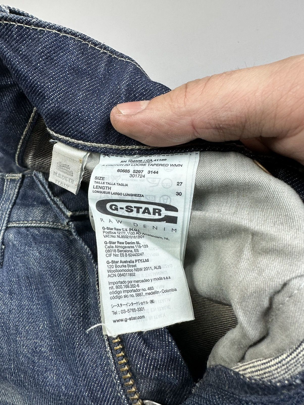 G-Star GSTAR RAW Loose Tapered Fit Jeans Size 27" / US 4 / IT 40 - 6 Thumbnail