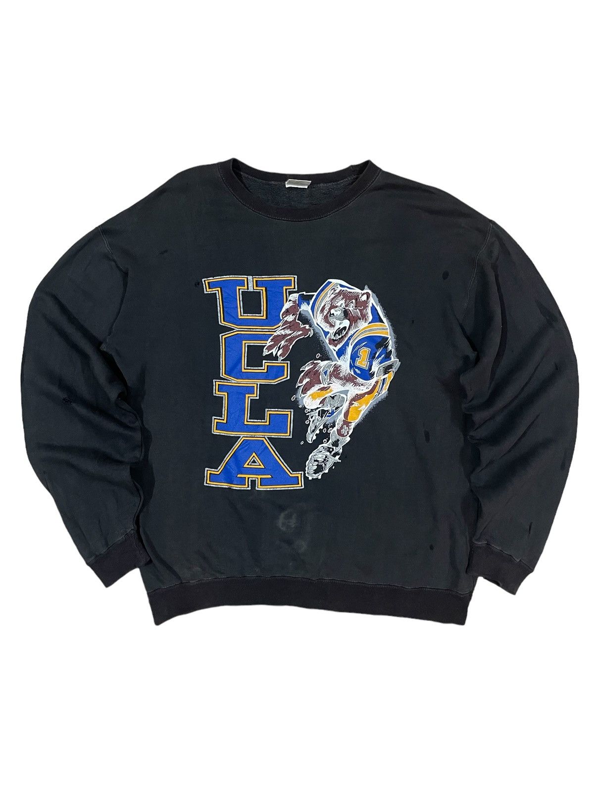 Vintage Rare Vintage UCLA Bruins Football Team Distressed Sweatshirt Grailed
