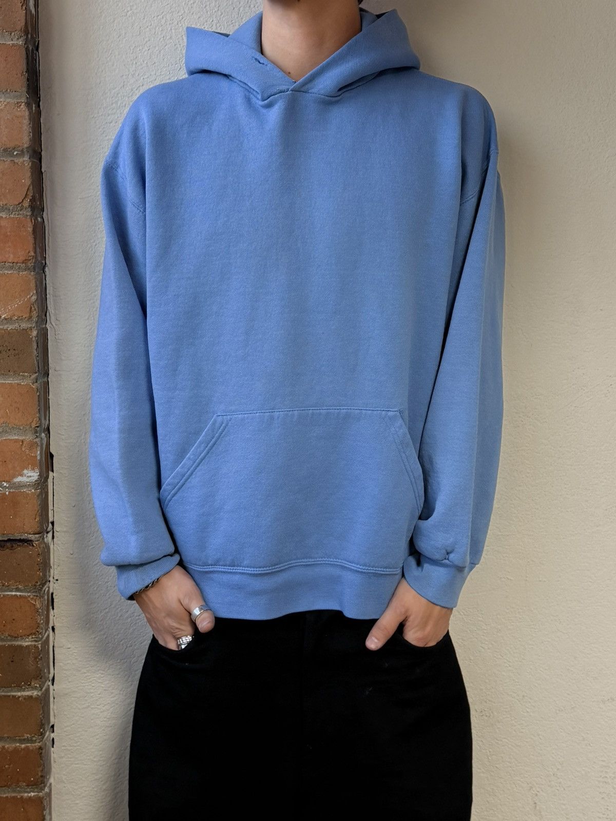 Vintage Blue blank hoodie Size US M / EU 48-50 / 2 - 1 Thumbnail