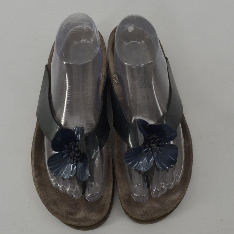 Mephisto Mephisto Wms Euro 39 US 9 Sandal Blue Floral Thong Sandal Size US 9 / IT 39 - 13 Thumbnail