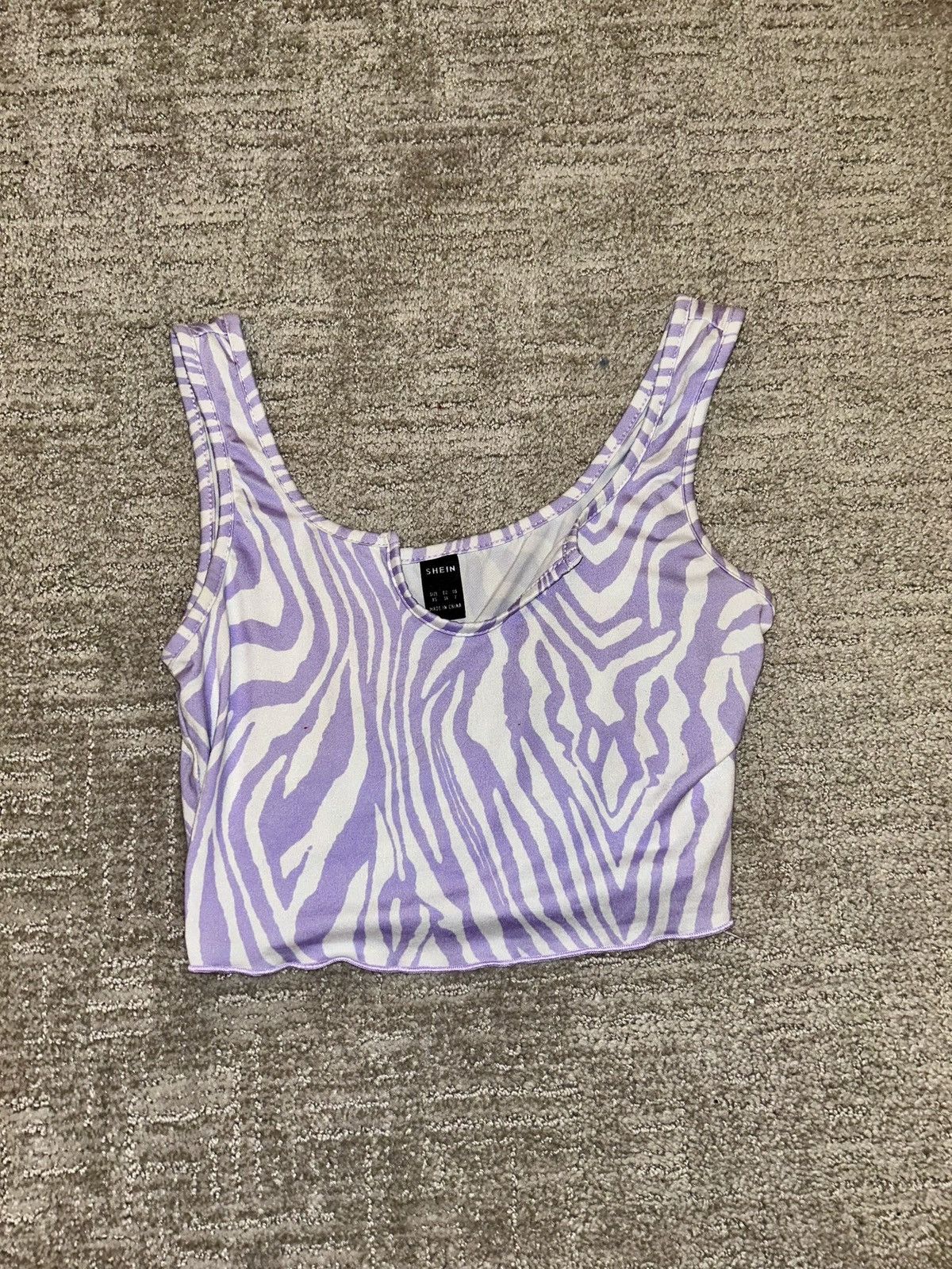 Shein Purple Shein zebra print tank top Size XS / US 0-2 / IT 36-38 - 2 Thumbnail
