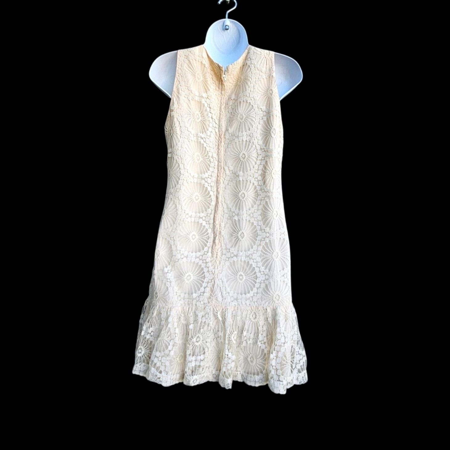 self portrait wave lace dress Cream Lace Flower Maxi Dress – self-portrait-US main image 1