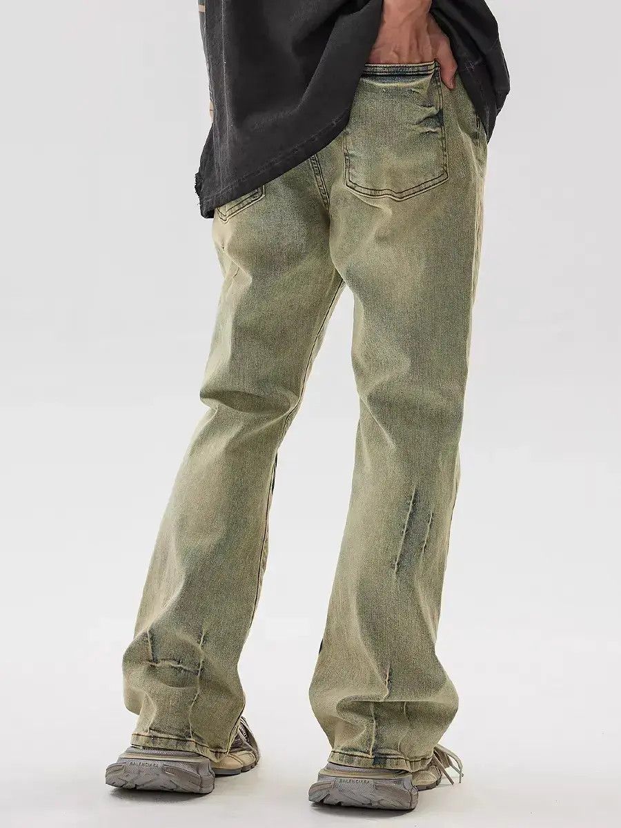 Japanese Brand American high street jeans flame residue repair micro flare Size US 32 / EU 48 - 6 Thumbnail