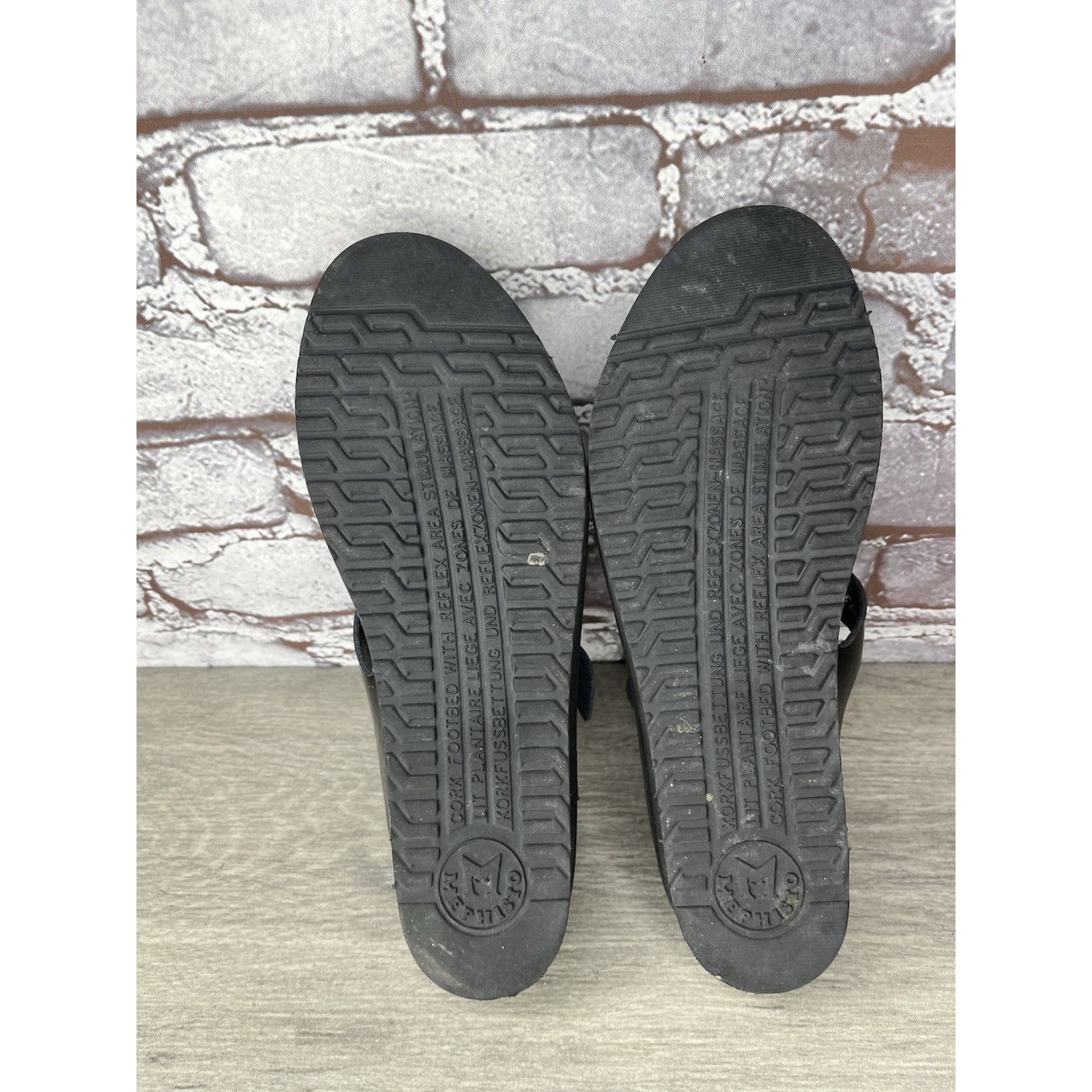 Mephisto Mephisto Black Patent Leather Buckle Wedge Sandals Women’s S Size US 7.5 / IT 37.5 - 7 Thumbnail