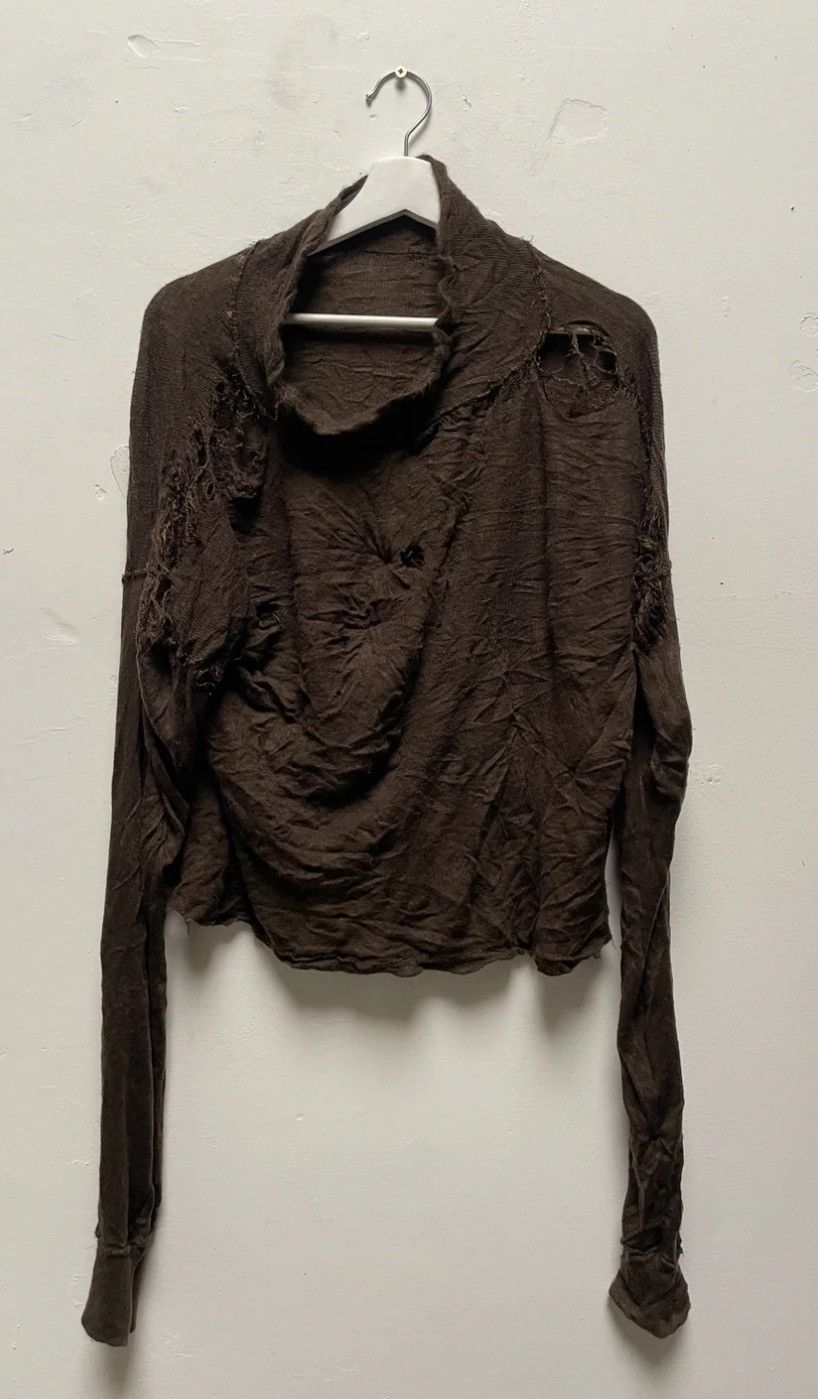 Handmade Thrashed Cropped Spooky Knit Size US M / EU 48-50 / 2 - 1 Thumbnail