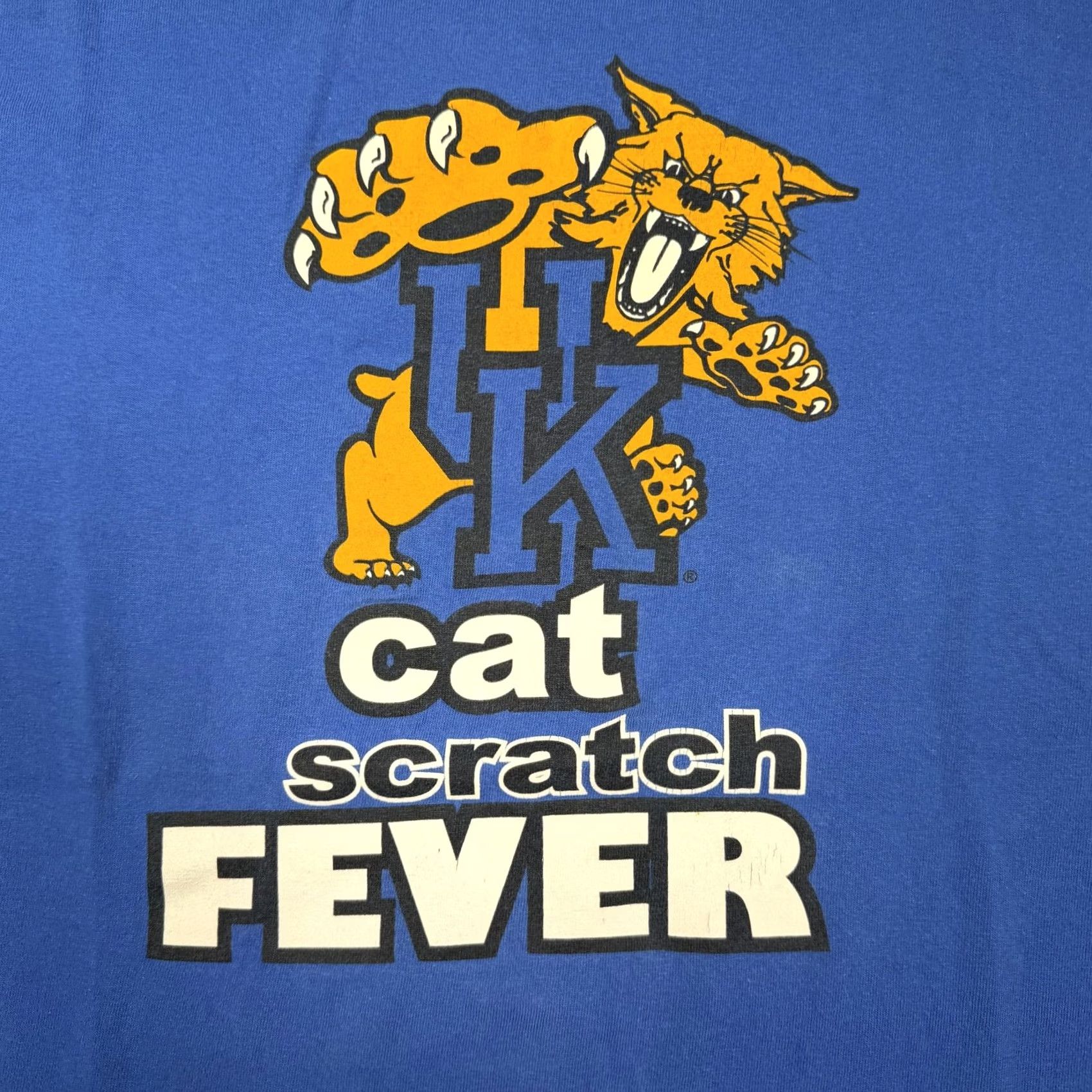 Vintage Kentucky Wildcats Shirt Mens Large Blue UK Cat Scratch Fever Graphic Tee T-Shirt Size US L / EU 52-54 / 3 - 2 Thumbnail