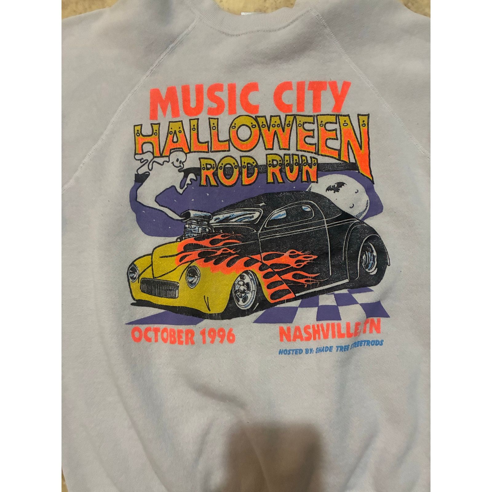 Tultex Vintage 1996 Music City Halloween Hot Rod Sweatshirt M Size US M / EU 48-50 / 2 - 4 Thumbnail