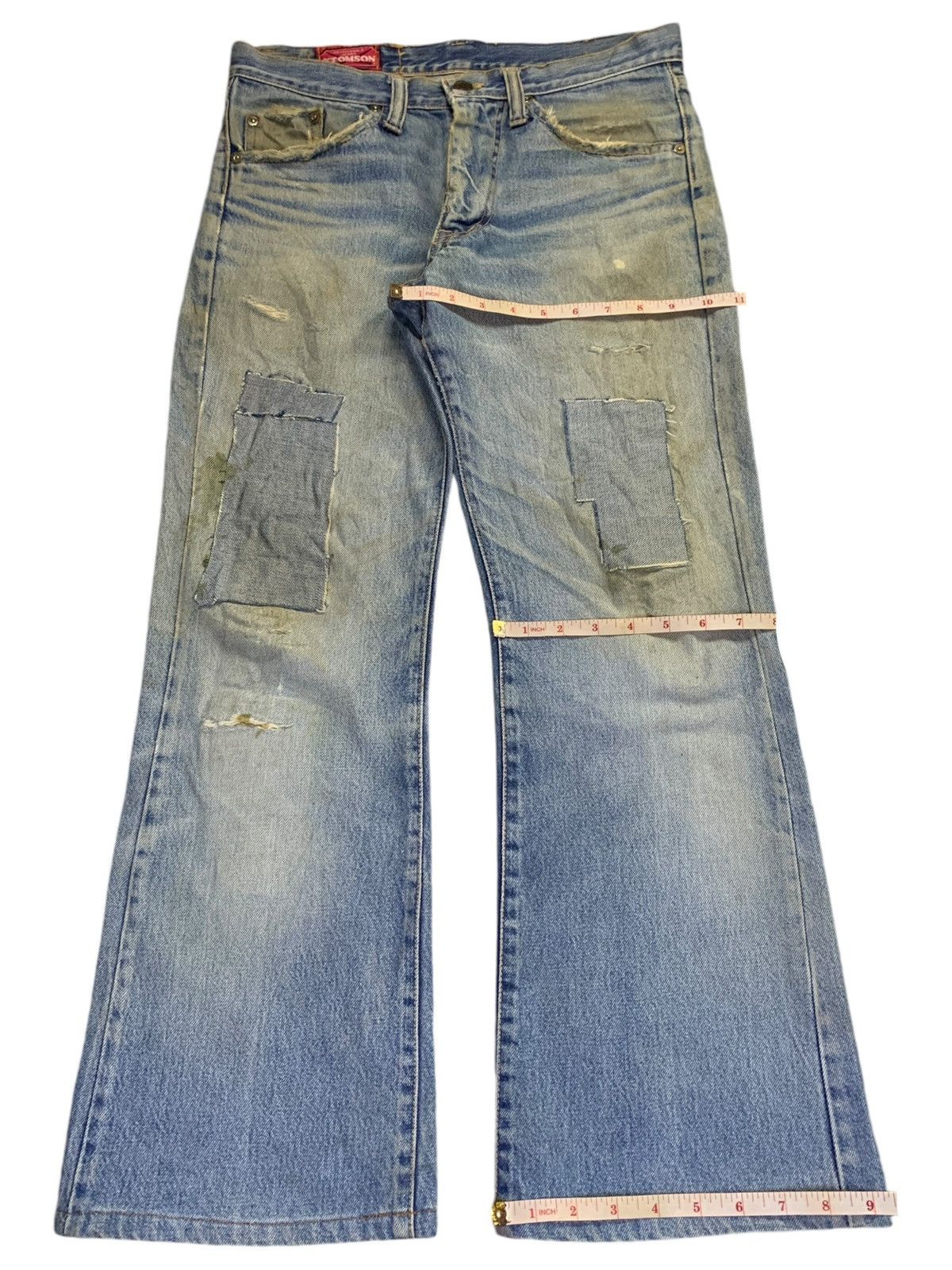 Japanese Brand Vintage Japanese Brand Mud Wash Talon Zipper Flare Jeans Size 31" - 12 Thumbnail