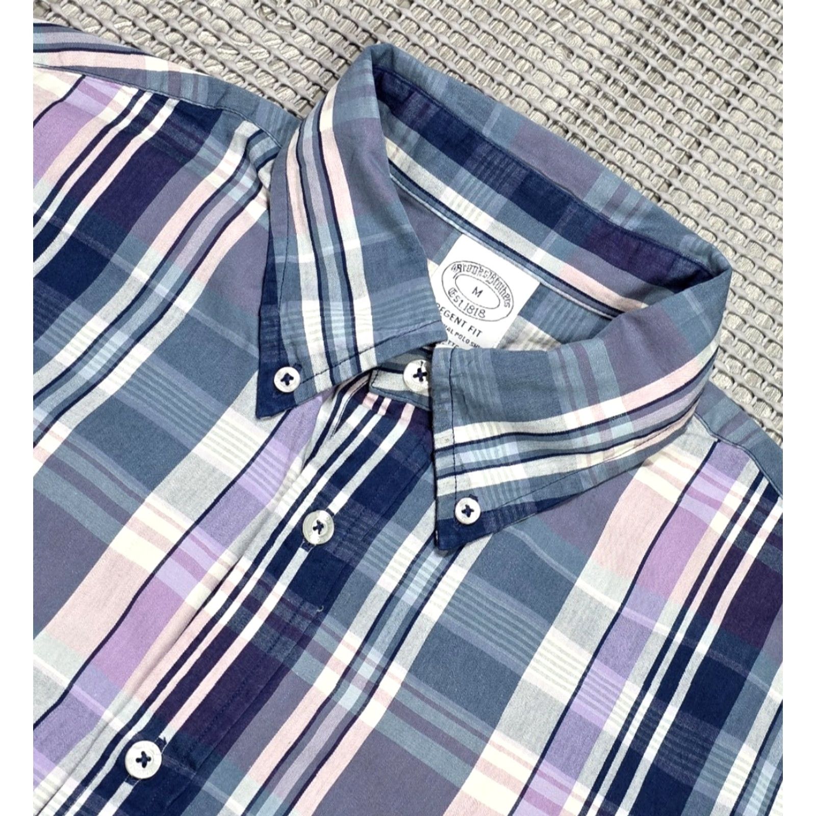 Brooks Brothers Brooks Brothers Button-Up Regent Shirt M Multicolor Plaid Long Sleeve OCBD, Regular Fit, Cotton, Supima, Logo, Embroidered, Button-Down Collar, Mens Size US M / EU 48-50 / 2 - 7 Thumbnail