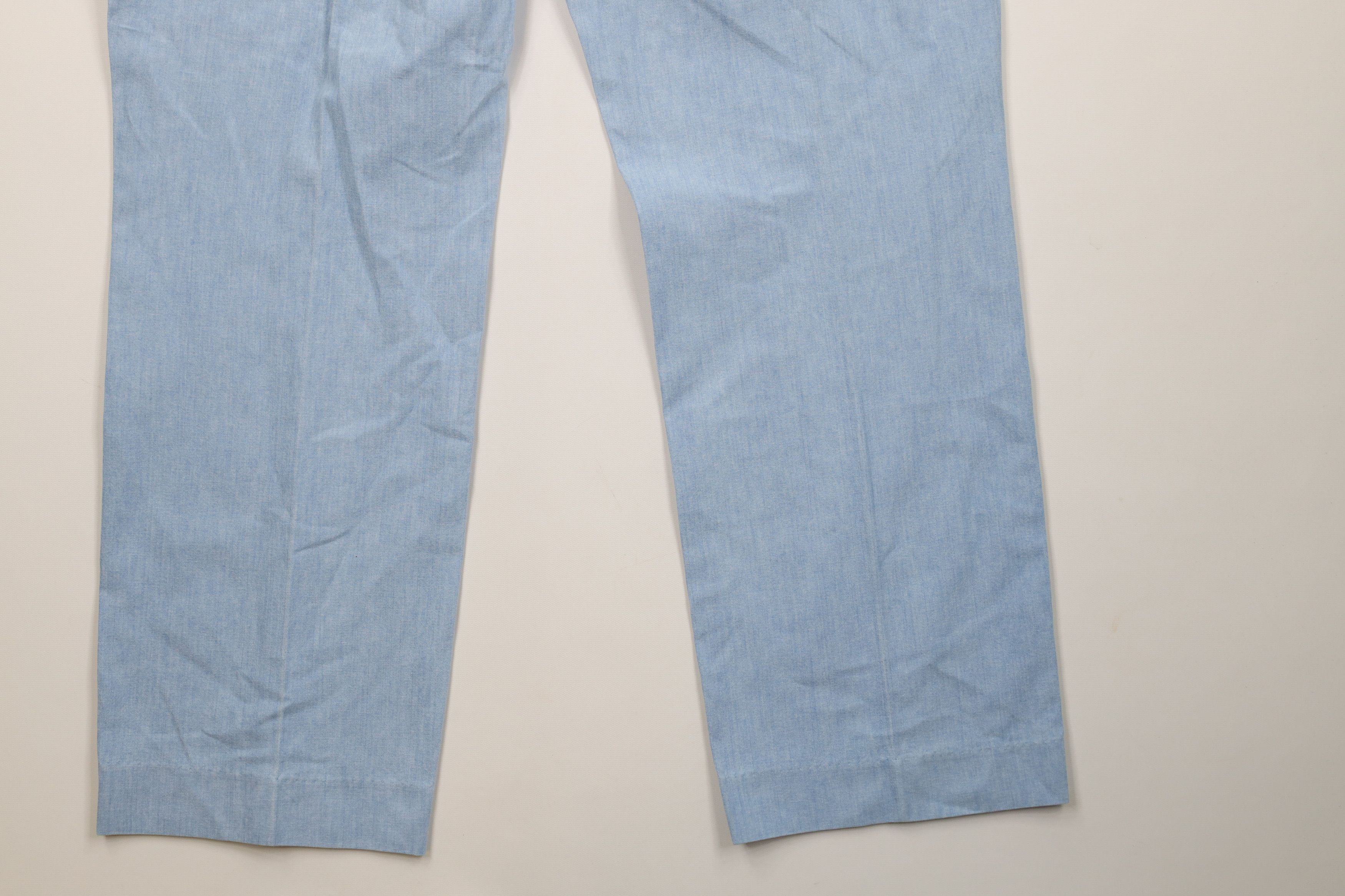 Orvis Vintage 70s Orvis Wide Leg Chino Pants Blue Cotton USA Size US 38 / EU 54 - 11 Thumbnail