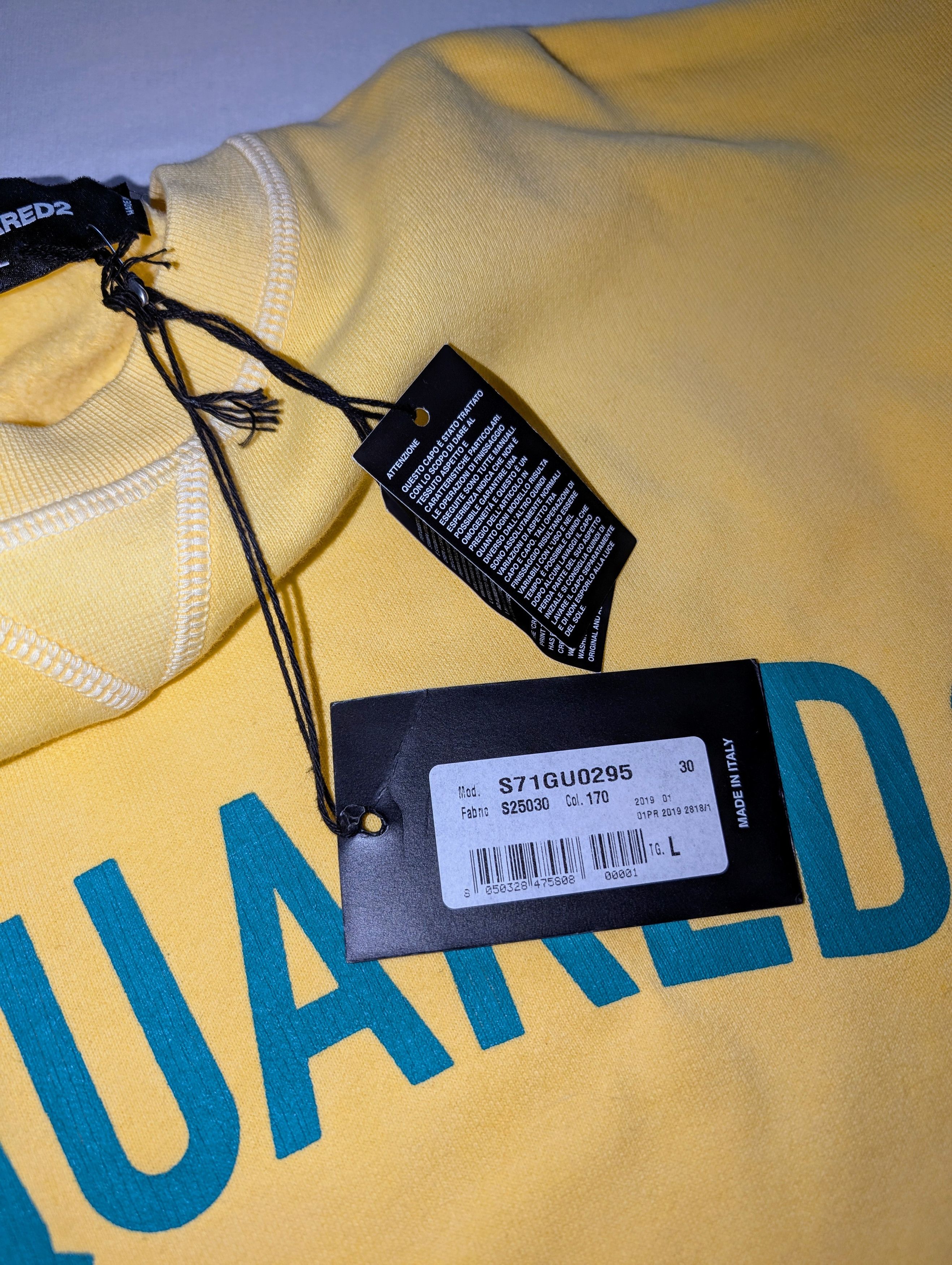 Dsquared2 DSQUARED2 YELLOW SWEATSHIRT Size US L / EU 52-54 / 3 - 3 Thumbnail