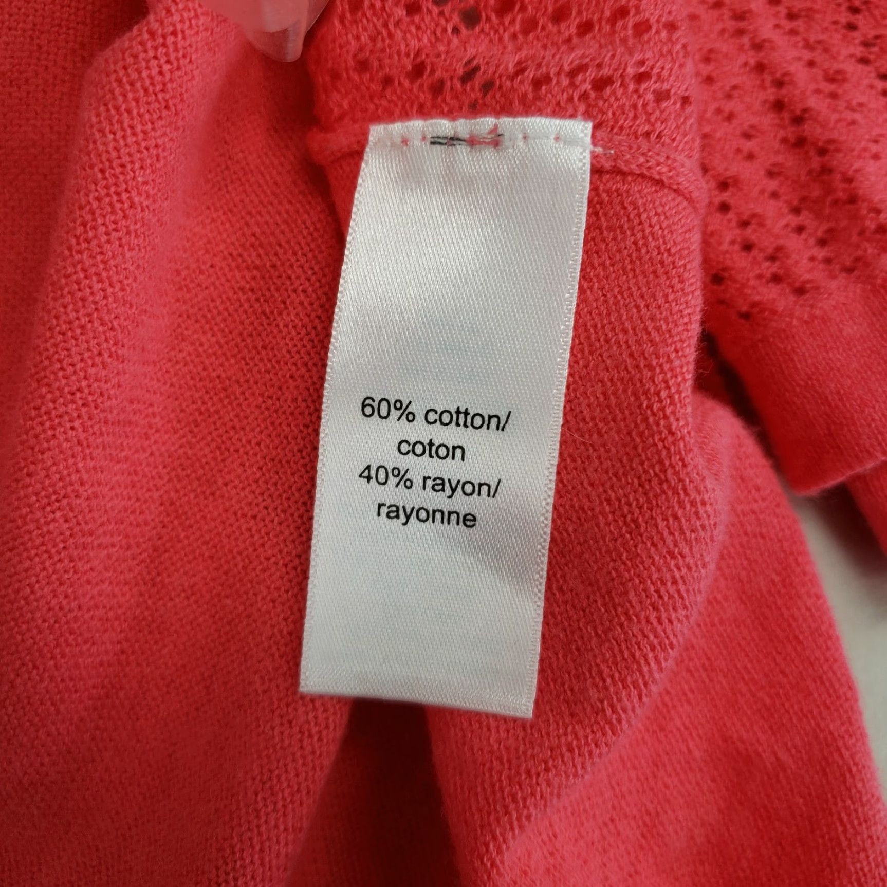 Vintage Maurices Womens Cardigan Pink Open Front Cotton Blend Half Sleeves 2X Size XXL / US 16-18 / IT 52-54 - 5 Thumbnail