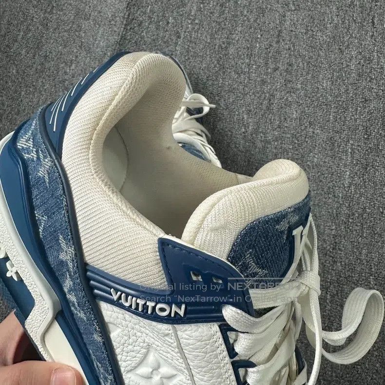 Louis Vuitton Louis Vuitton White and blue denim shoes Size US 7 / EU 40 - 9 Thumbnail