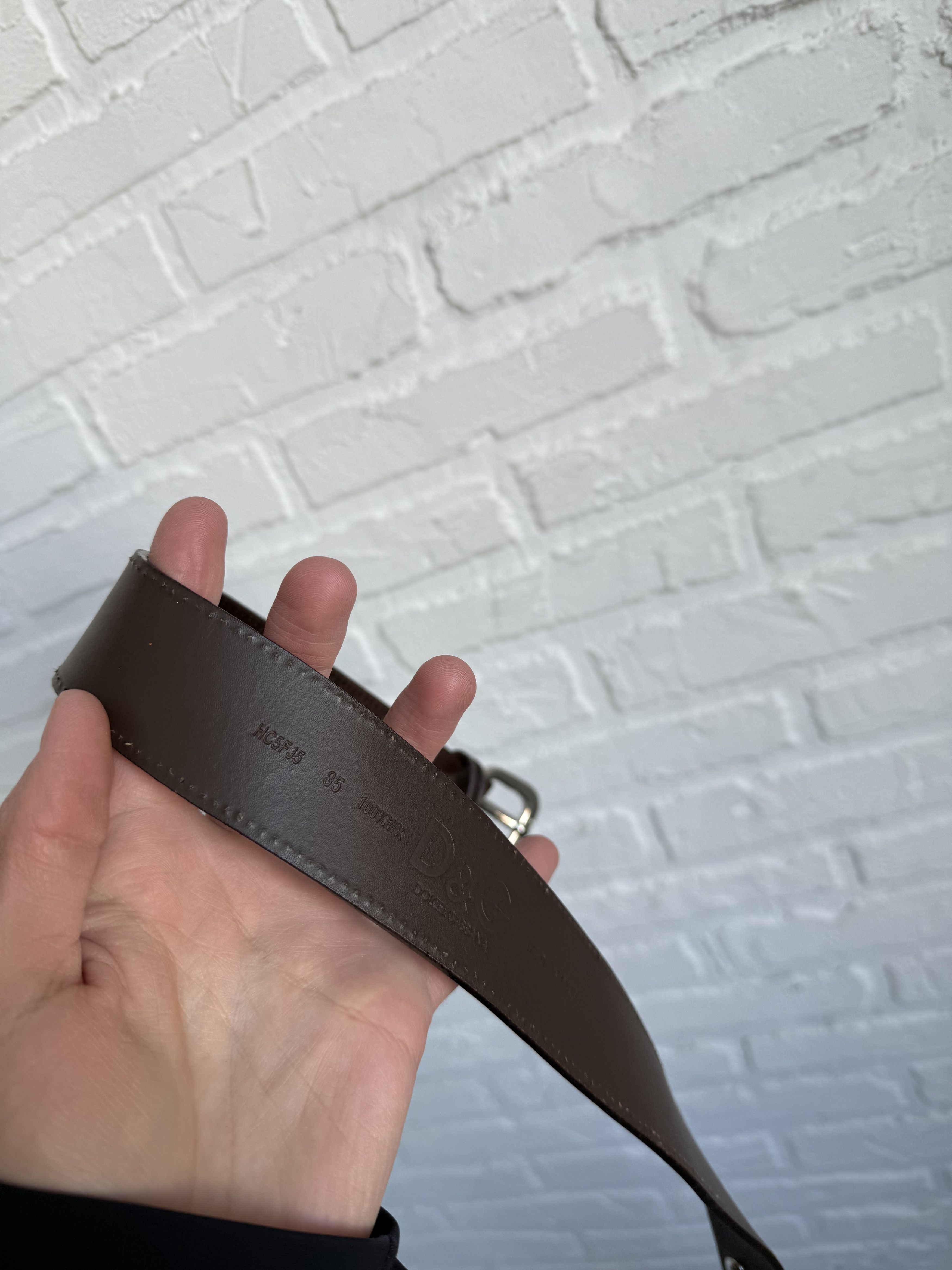 Dolce & Gabbana RARE avantgarde Dolce & Gabbana DG logo leather belt Size 34 - 4 Thumbnail