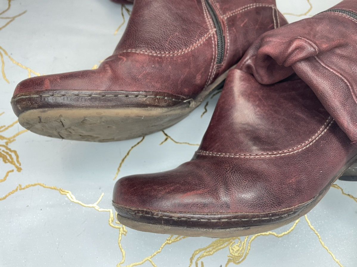 A.S.98 AS 98 Airstep Zipper Boho Biker Ankle Burgundy Boots EU 38 Size US 7.5 / IT 37.5 - 11 Thumbnail